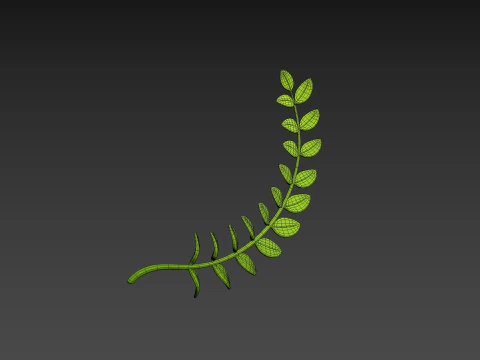 Prop310 Leaves Branch 3D Model