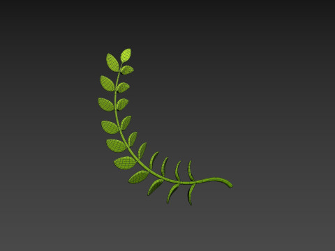 Prop310 Leaves Branch 3D 模型