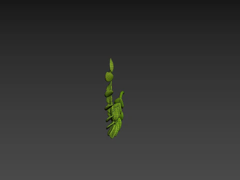 Prop310 Leaves Branch 3D Model