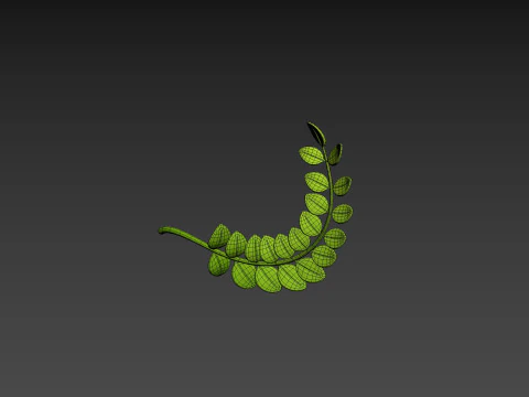 Prop310 Leaves Branch 3D Model