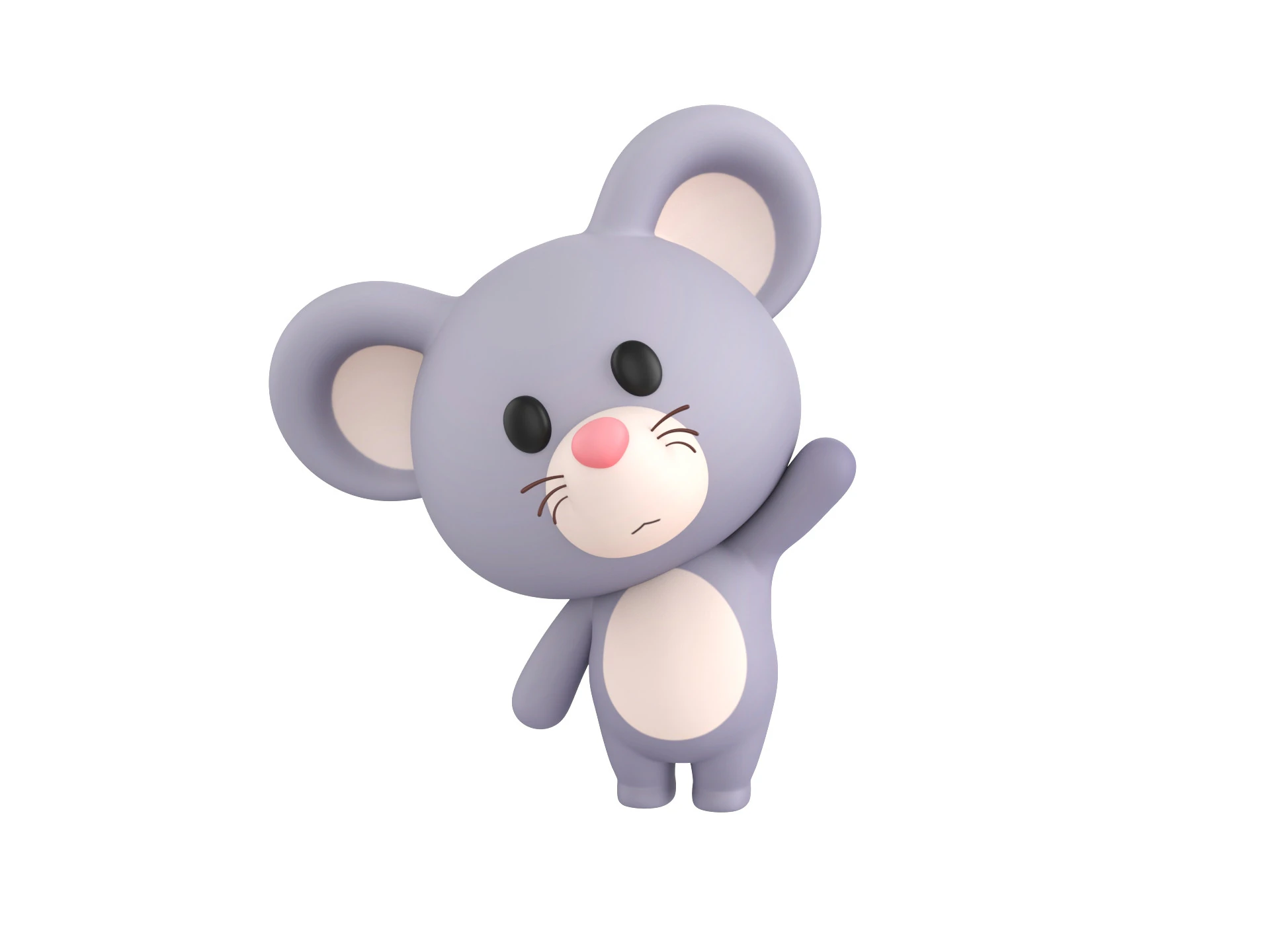 Character324 Rigged Mouse 3D Model .c4d .max .obj .3ds .fbx .stl .blend 