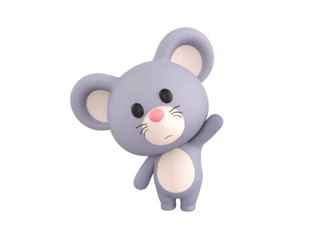 Character324 opgetuigde muis 3D Model