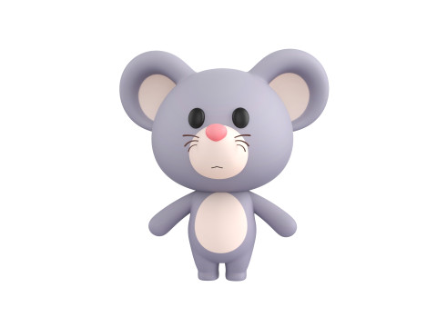 Character324 Rigged Mouse 3Dモデル