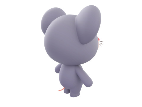Character324 Rigged Mouse 3Dモデル