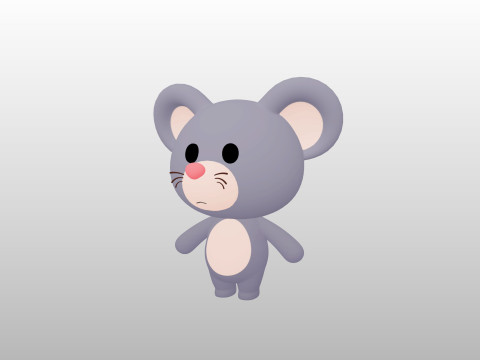 Character324 Rigged Mouse 3Dモデル