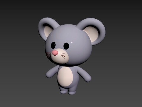 Character324 Rigged Mouse 3Dモデル
