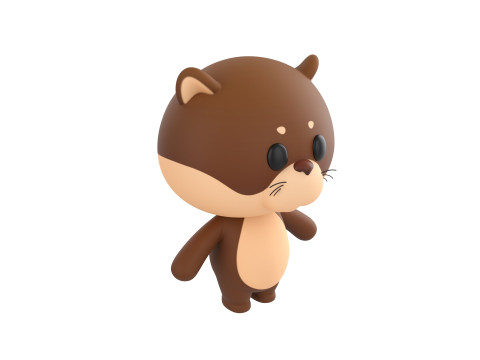 Character325 Rigged Otter 3D Model
