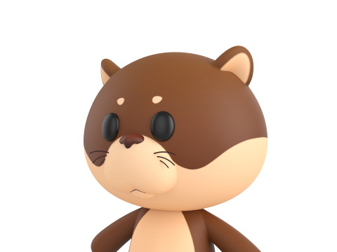 Character325 Rigged Otter 3D Model