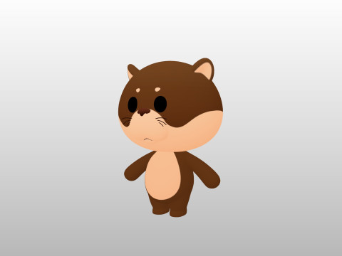 Character325 Rigged Otter 3D Model