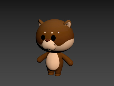 Character325 Rigged Otter 3D Model