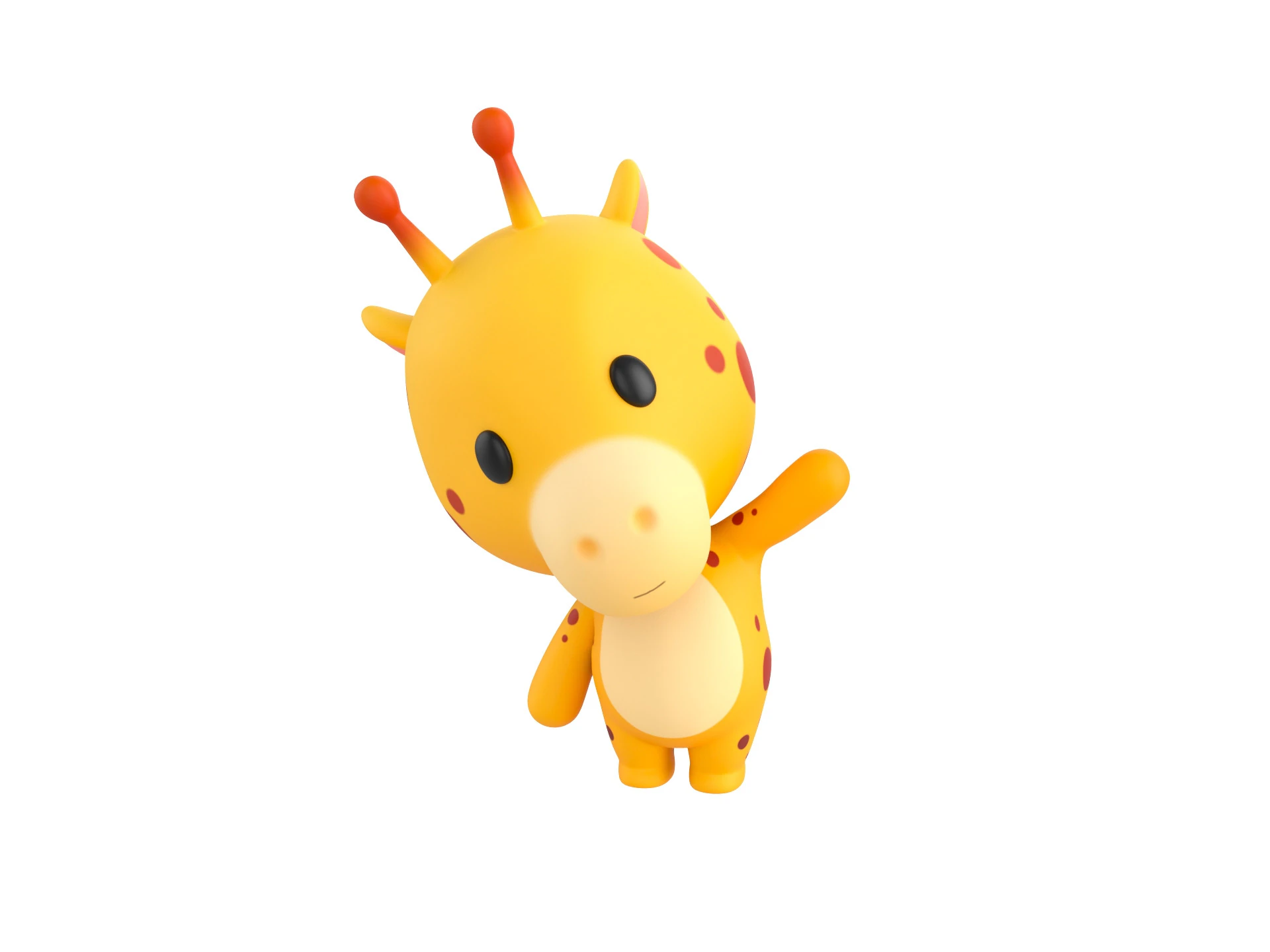 Character326 Rigged Giraffe 3D Model .c4d .max .obj .3ds .fbx .stl .blend 