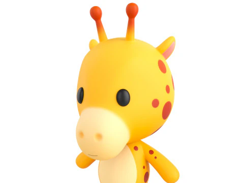 Character326 Rigged Giraffe 3D Model