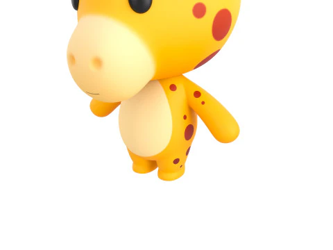 Character326 Rigged Giraffe 3D Model