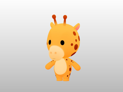 Character326 Rigged Giraffe 3D Модель