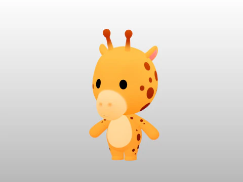 Character326 Rigged Giraffe 3D Model