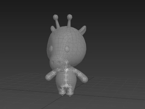 Character326 Rigged Giraffe 3D Model
