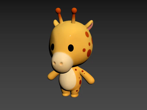 Character326 Rigged Giraffe 3D Model