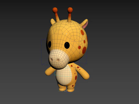 Character326 Rigged Giraffe 3D Model