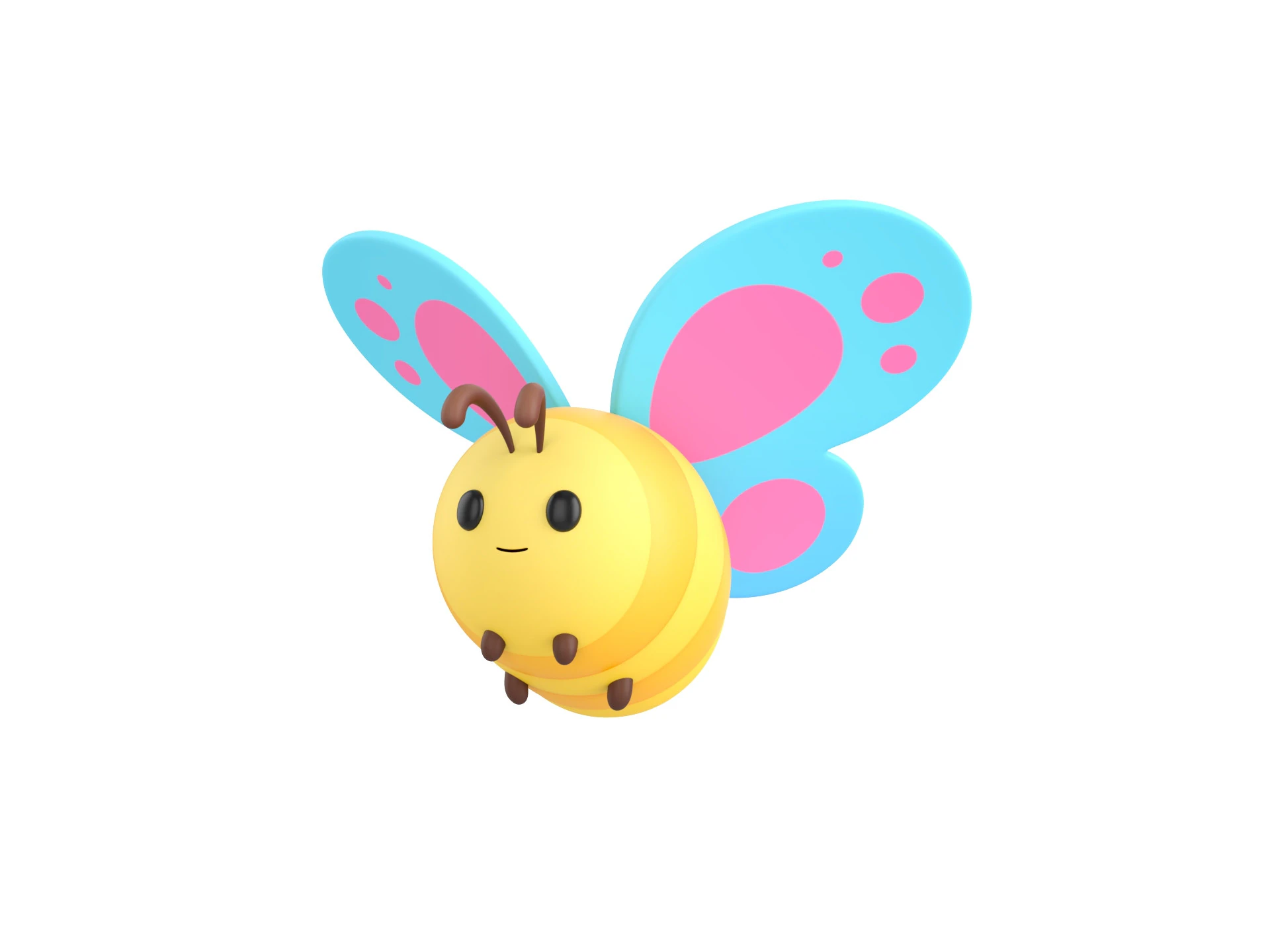 Character328 Butterfly 3D Model .c4d .max .obj .3ds .fbx .stl .blend