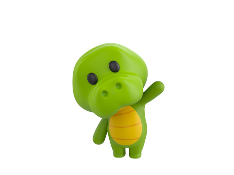 Character329 Rigged Crocodile Modello 3D