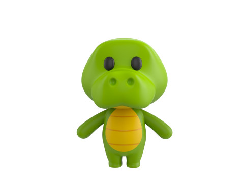 Character329 Rigged Crocodile 3D Model