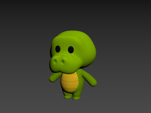 Character329 Rigged Crocodile 3D Model