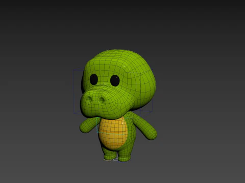 Character329 Rigged Crocodile 3D Model