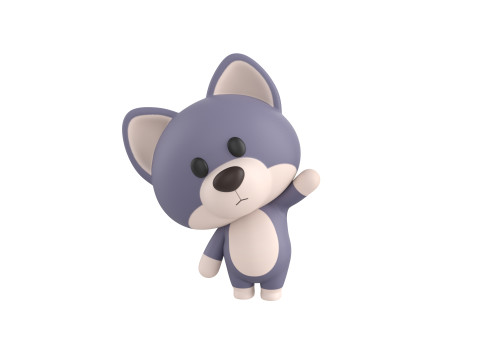 Character330 Rigged Wolf 3D Model