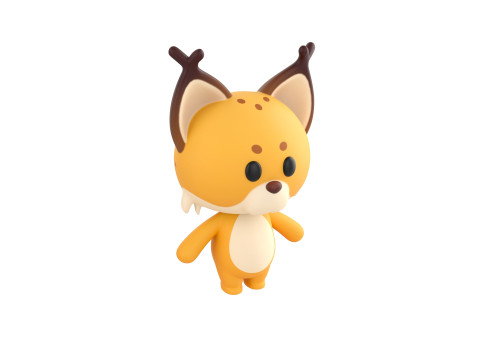 Character332 Rigged Lynx 3D Model