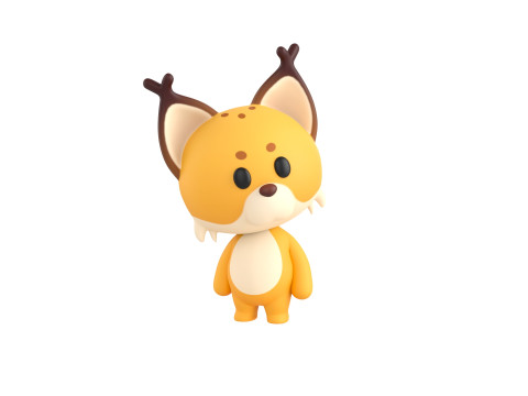 Character332 Rigged Lynx 3D Model
