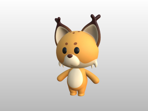 Character332 Rigged Lynx 3D Model