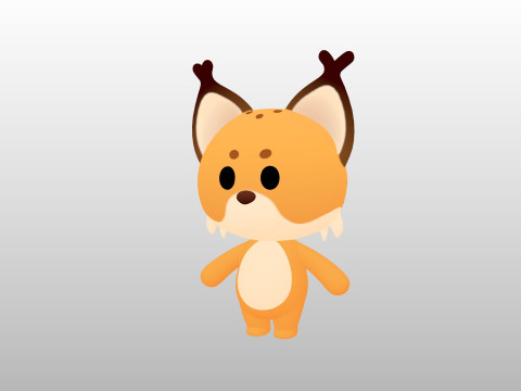 Character332 Rigged Lynx 3D Model