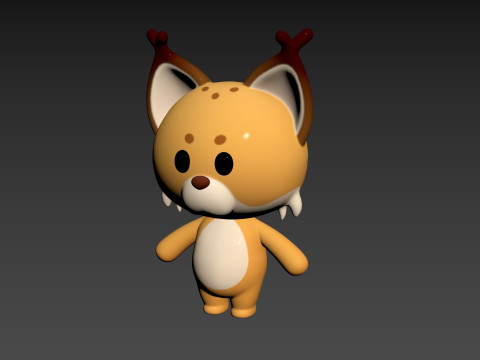 Character332 Rigged Lynx 3D Model