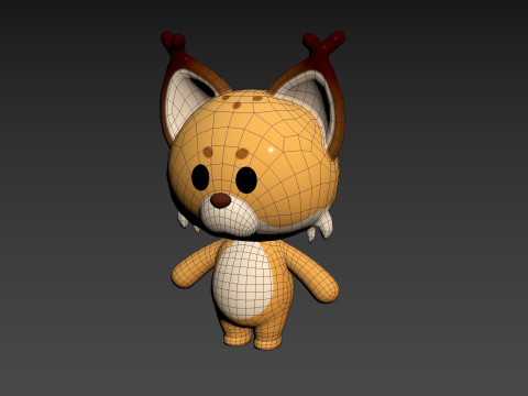 Character332 Rigged Lynx 3D Model