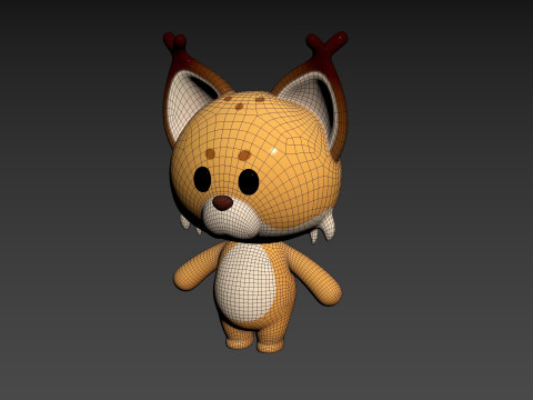 Character332 Rigged Lynx 3D Model