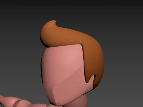 Prop313 Man Hair 3D Model
