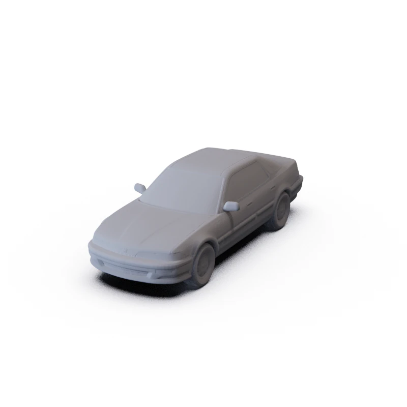 Acura Integra Sedan 1990 PRE-SUPPORTED 3D Model .c4d .max .obj .3ds .fbx .stl .blend