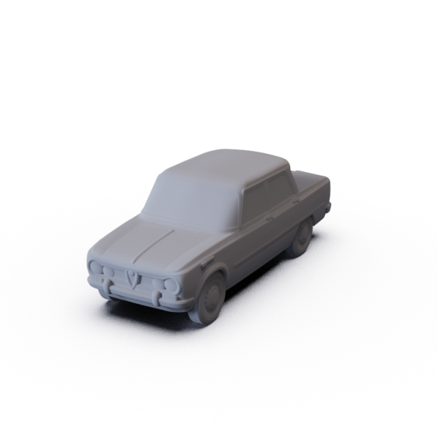 Alfa-Romeo Giulia 1962 PRE-SUPPORTED 3D Model .c4d .max .obj .3ds .fbx .stl .blend 