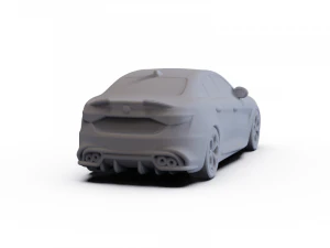 Alfa-Romeo Giulia Quadrifoglio 2016 PRE-SUPPORTED 3D Model