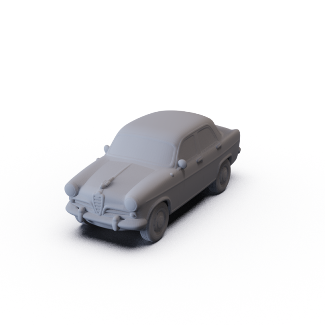 Alfa-Romeo Giulietta Berlina 1955 PRE-SUPPORTED 3D Model .c4d .max .obj .3ds .fbx .stl .blend 