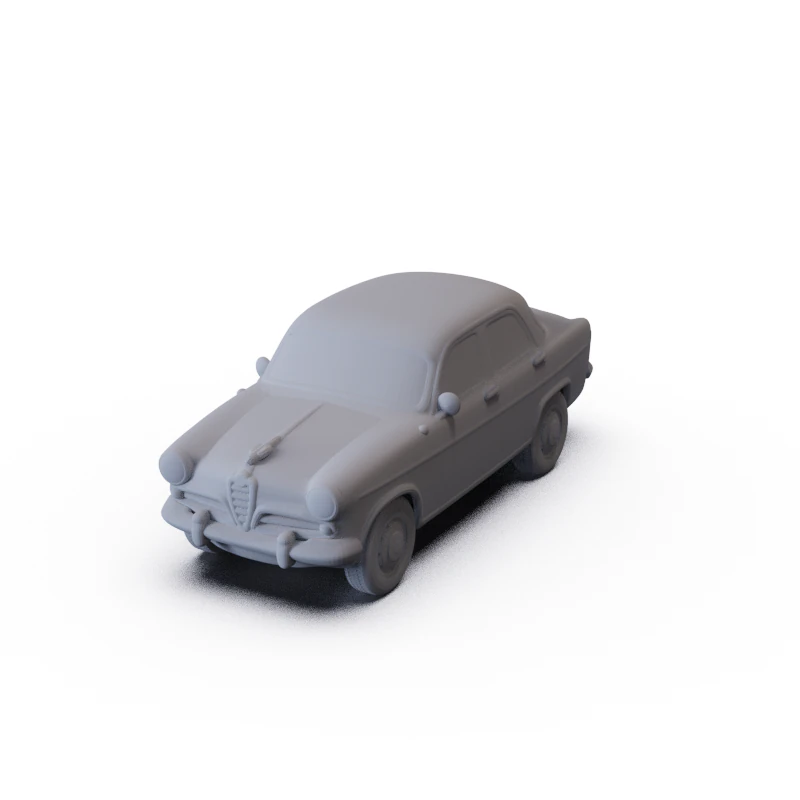 Alfa-Romeo Giulietta Berlina 1955 PRE-SUPPORTED 3D Model .c4d .max .obj .3ds .fbx .stl .blend 
