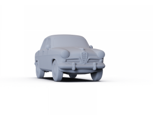 Alfa-Romeo Giulietta Berlina 1955 PRE-SUPPORTED 3D Model