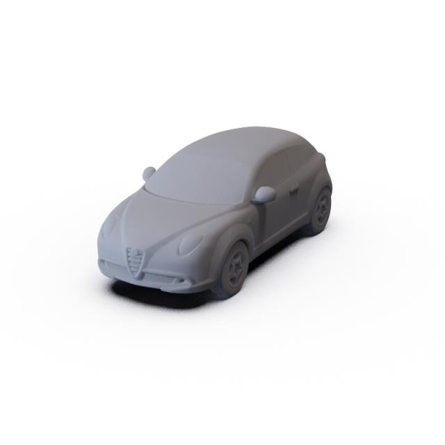 Alfa-Romeo MiTo 2009 PRE-SUPPORTED 3D Model .c4d .max .obj .3ds .fbx .stl .blend