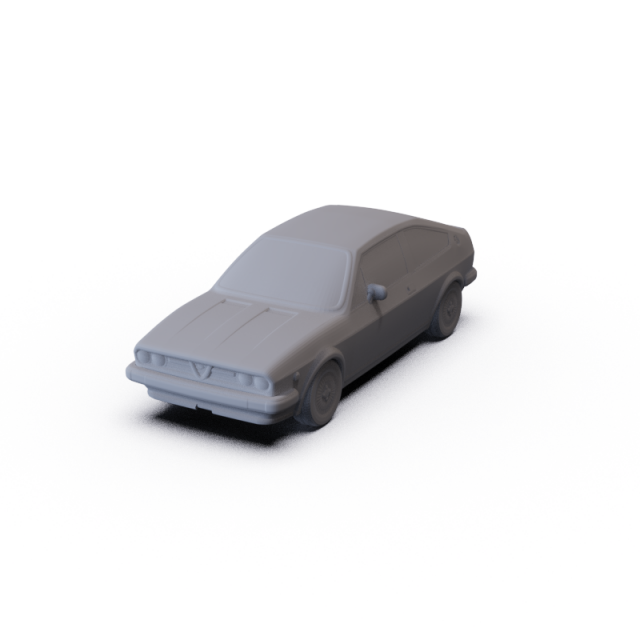 Alfa-Romeo Sprint 1976 PRE-SUPPORTED 3D Model .c4d .max .obj .3ds .fbx .stl .blend 