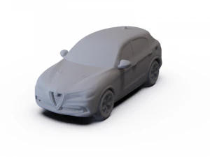 Alfa-Romeo Stelvio Quadrifoglio 2018 PRE-SUPPORTED 3D Model