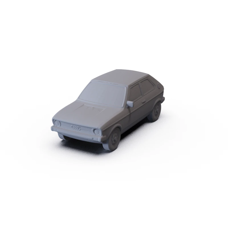 Audi 50 1974 PRE-SUPPORTED 3D Model .c4d .max .obj .3ds .fbx .stl .blend