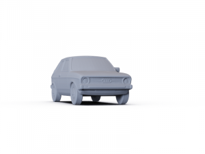 Audi 50 1974 PRE-SUPPORTED 3D 모델