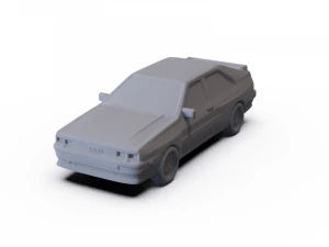 Audi Quattro 1980 PR&Eacute;-SUPORTADO Modelo 3D