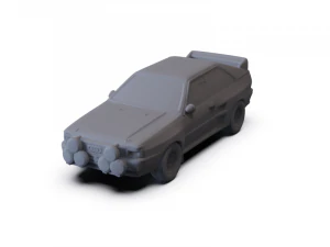 Audi Quattro A2 1981 PR&Eacute;-SUPORTADO Modelo 3D