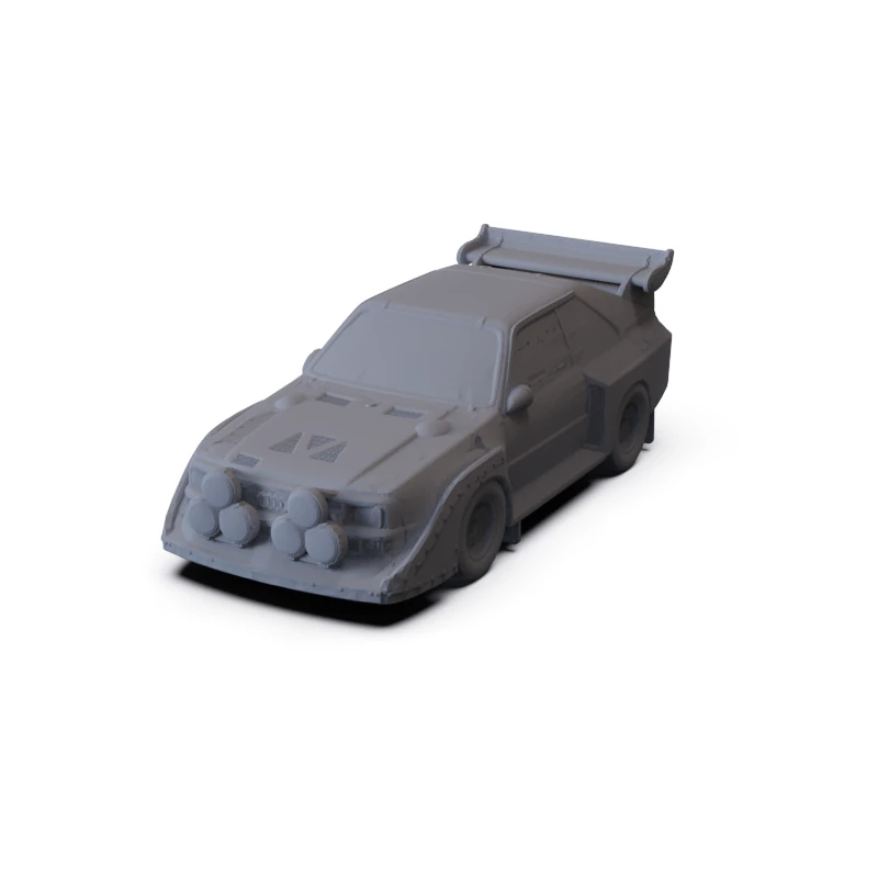 Audi Quattro Sport S1 1985 PRE-SUPPORTED 3D Model .c4d .max .obj .3ds .fbx .stl .blend 